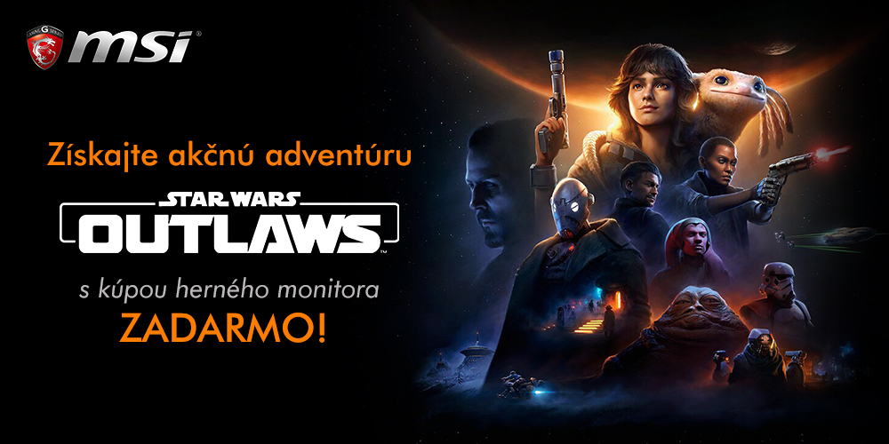 Hra Star Wars Outlaws ku kúpe herného monitora MSI