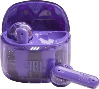 JBL Tune Flex slúchadlá priesvitné fialové