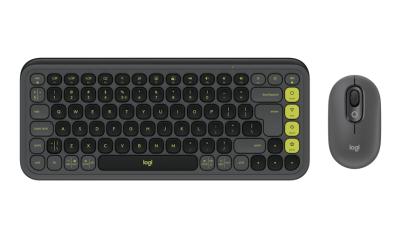 LOGITECH Pop Icon Combo bezdrôtový set klávesnice a myši sivá UK